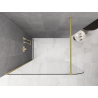 Mexen Kioto-P dušo siena Walk-in 90 x 200 cm, skaidrus 8 mm, auksinis matinis - 800-090-101-55-00-P