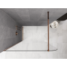 Mexen Kioto-P dušo sienelė Walk-in 80 x 200 cm, skaidri 8 mm, rausvas auksas - 800-080-101-60-00-P
