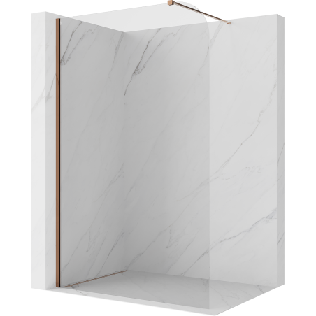 Mexen Kioto-P Dušo siena Walk-in 120 x 200 cm, skaidri 8 mm, rožinio aukso - 800-120-101-60-00-P