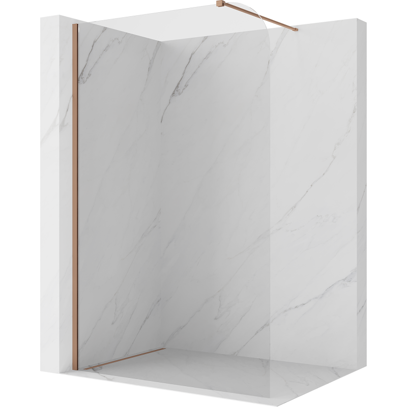 Mexen Kioto-P dušo siena Walk-in 70 x 200 cm, skaidri 8 mm, matuota varis - 800-070-101-65-00-P