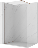 Mexen Kioto-P dušo sienelė Walk-in 100 x 200 cm, skaidri 8 mm, šlifuotas varis - 800-100-101-65-00-P