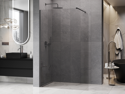 Mexen Kioto-P Dušo sienelė Walk-in 130 x 200 cm, permatoma 8 mm, šešių pilka šlifuota - 800-130-101-66-00-P