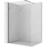 Mexen Kioto-P Dušo sienelė Walk-in 130 x 200 cm, permatoma 8 mm, šešių pilka šlifuota - 800-130-101-66-00-P