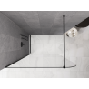 Mexen Kioto-P dušo sienelė Walk-in 120 x 200 cm, permatoma 8 mm, juoda - 800-120-101-70-00-P