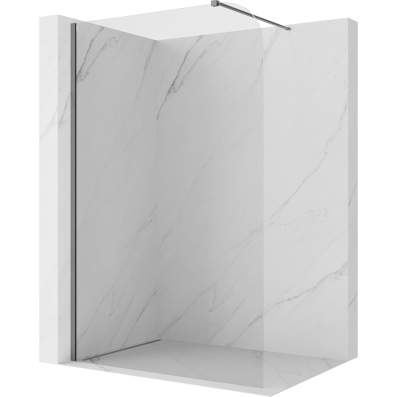 Mexen Kioto-P dušo sienelė Walk-in 100 x 200 cm, permatoma 8 mm, pistoletinis metalo - 800-100-101-95-00-P
