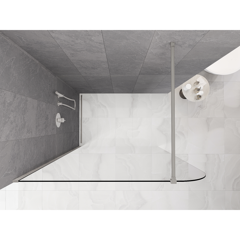 Mexen Kioto-P Dušo sienelė Walk-in 70 x 200 cm, skaidri 8 mm, šlifuotas nikelis - 800-070-101-97-00-P