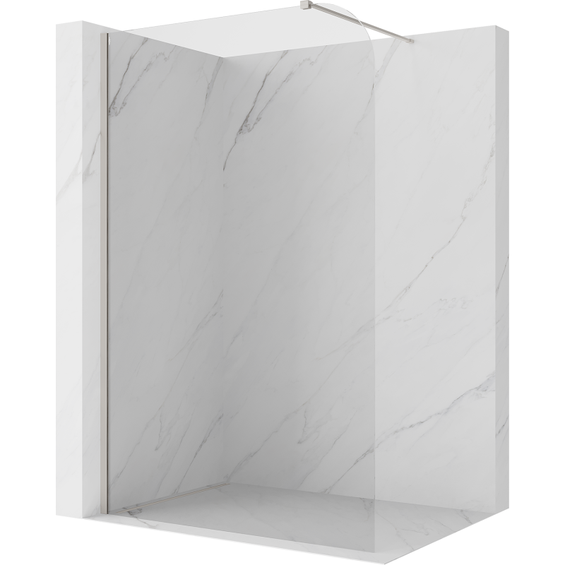 Mexen Kioto-P dušo siena Walk-in 120 x 200 cm, permatomas 8 mm, šlifuotas nikelis - 800-120-101-97-00-P