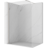 Mexen Kioto-P dušo siena Walk-in 120 x 200 cm, permatomas 8 mm, šlifuotas nikelis - 800-120-101-97-00-P
