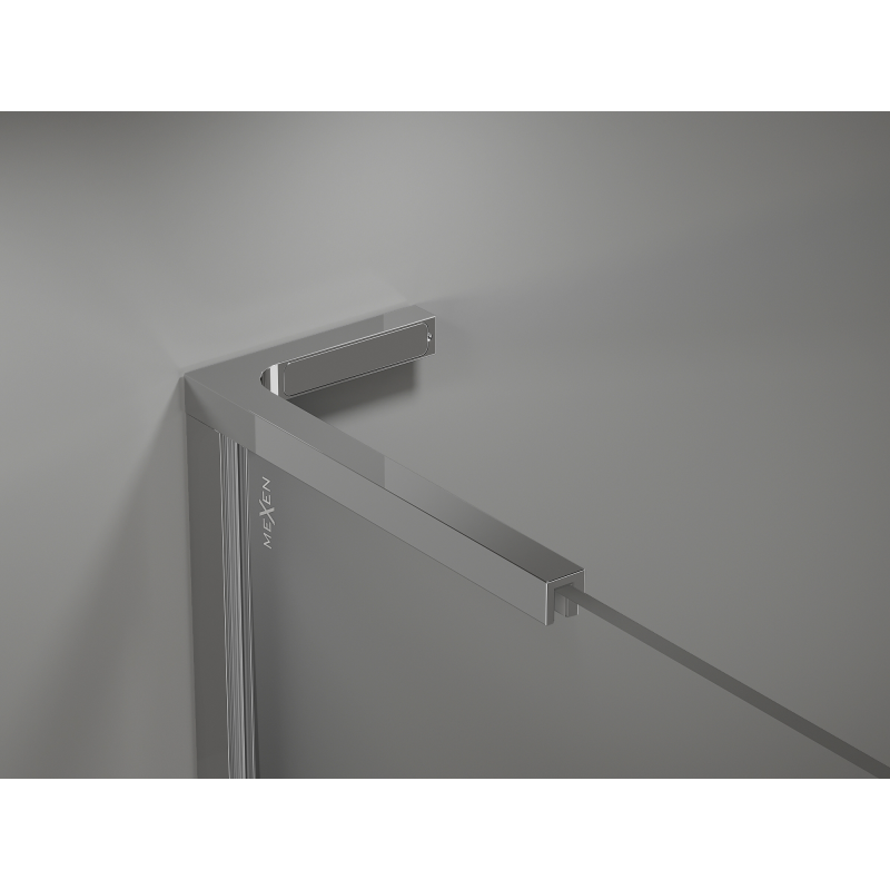 Mexen Kioto L dušo siena Walk-in 90 x 200 cm, ombre balta 8 mm, chromas - 800-090-103-01-86