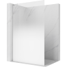 Mexen Kioto L Dušo sienelė Walk-in 100 x 200 cm, ombre balta 8 mm, chromas - 800-100-103-01-86