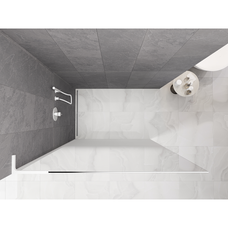 Mexen Kioto L Dušo siena Walk-in 80 x 200 cm, ombre balta 8 mm, balta - 800-080-103-20-86