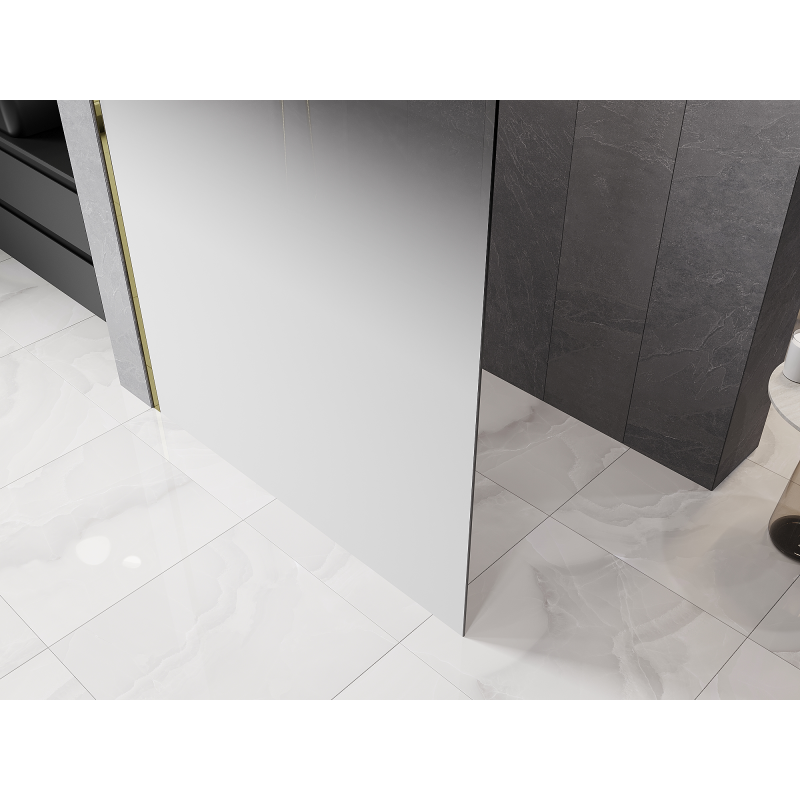 Mexen Kioto L dušo siena Walk-in 90 x 200 cm, balta ombre 8 mm, auksinė - 800-090-103-50-86