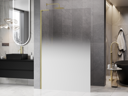 Mexen Kioto L dušo siena Walk-in 110 x 200 cm, balta ombre 8 mm, auksinė šlifuota - 800-110-103-55-86