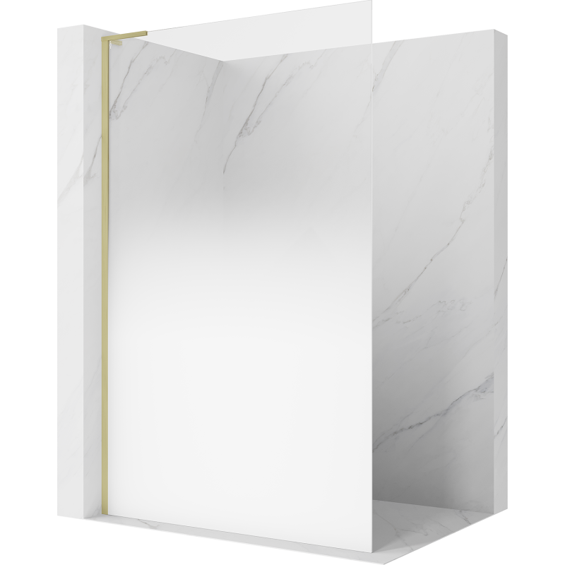 Mexen Kioto L dušo siena Walk-in 110 x 200 cm, balta ombre 8 mm, auksinė šlifuota - 800-110-103-55-86