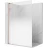 Mexen Kioto L dušo pertvara Walk-in 90 x 200 cm, ombre balta 8 mm, rožinis auksas - 800-090-103-60-86