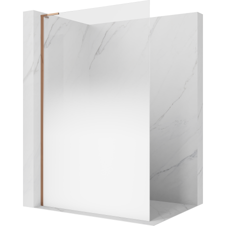 Mexen Kioto L dušo sienelė Walk-in 110 x 200 cm, balta ombre 8 mm, rožinis auksas - 800-110-103-60-86