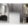 Mexen Kioto L dušo kabinos siena Walk-in 120 x 200 cm, ombre balta 8 mm, rožinis auksas - 800-120-103-60-86
