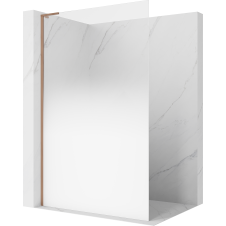 Mexen Kioto L dušo siena Walk-in 90 x 200 cm, balta ombre 8 mm, šlifuotas varis - 800-090-103-65-86