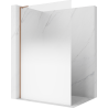 Mexen Kioto L dušo siena Walk-in 90 x 200 cm, balta ombre 8 mm, šlifuotas varis - 800-090-103-65-86