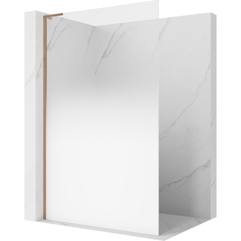 Mexen Kioto L dušo sienelė Walk-in 120 x 200 cm, ombre balta 8 mm, šlifuota varis - 800-120-103-65-86
