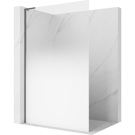 Mexen Kioto L dušo siena Walk-in 110 x 200 cm, balta ombre 8 mm, šlifuota gun gray - 800-110-103-66-86