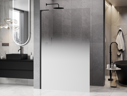 Mexen Kioto L dušo sienelė Walk-in 80 x 200 cm, ombre balta 8 mm, juoda - 800-080-103-70-86