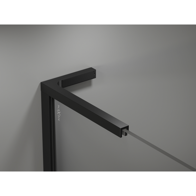 Mexen Kioto L Dušo siena Walk-in 90 x 200 cm, balta ombre 8 mm, juoda - 800-090-103-70-86
