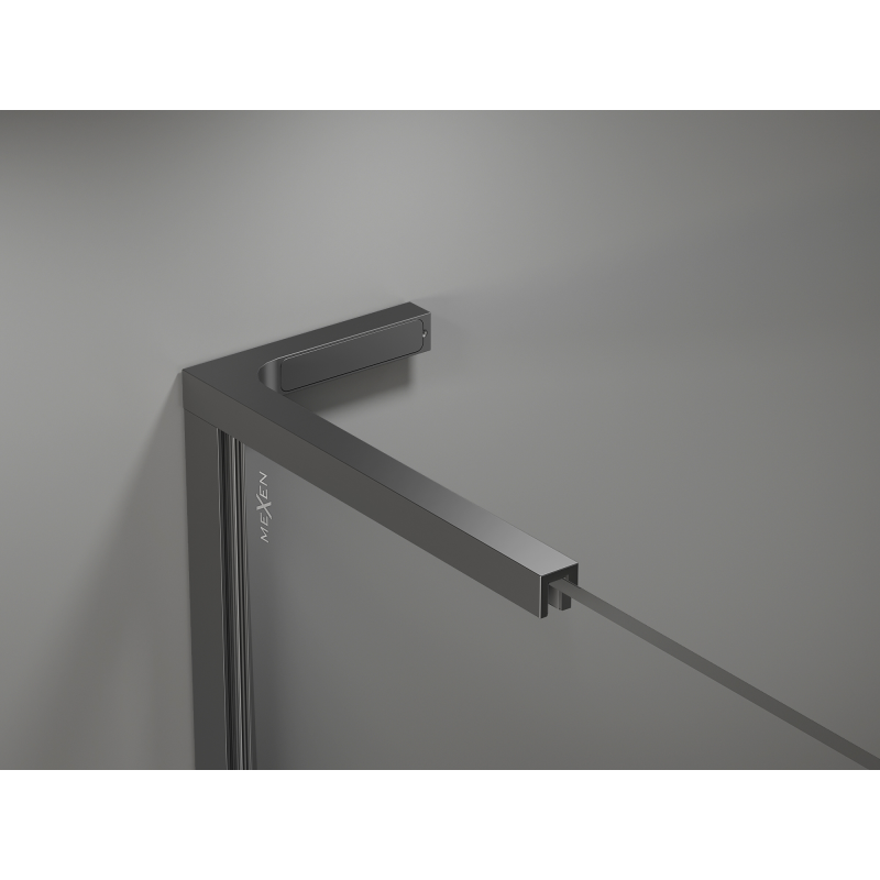 Mexen Kioto L Dušo sienelė Walk-in 80 x 200 cm, ombre balta 8 mm, gun metalas - 800-080-103-95-86