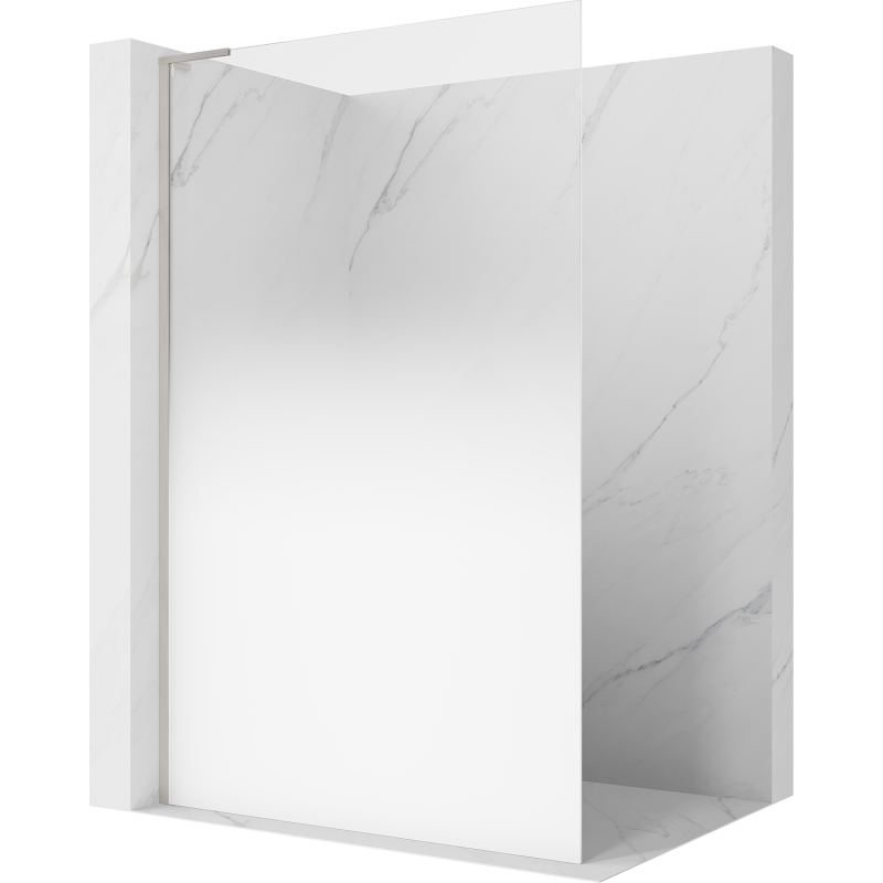 Mexen Kioto L Dušo pertvara „Walk-in“ 120 x 200 cm, balta ombre 8 mm, šlifuotas nikelis - 800-120-103-97-86