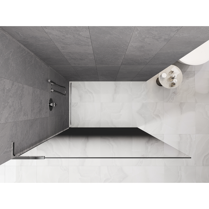 Mexen Kioto L dušo siena Walk-in 90 x 200 cm, ombre juoda 8 mm, chromas - 800-090-103-01-76