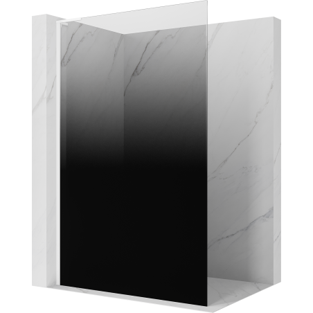 Mexen Kioto L dušo sienelė Walk-in 100 x 200 cm, ombre juoda 8 mm, balta - 800-100-103-20-76