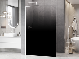 Mexen Kioto L dušo sienelė Walk-in 110 x 200 cm, ombre juoda 8 mm, balta - 800-110-103-20-76