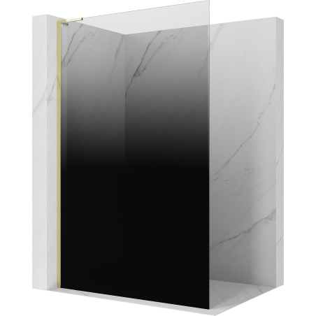 Mexen Kioto L dušo sienelė Walk-in 110 x 200 cm, ombre juoda 8 mm, auksinė - 800-110-103-50-76