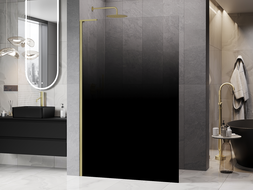Mexen Kioto L dušo siena Walk-in 120 x 200 cm, ombre juoda 8 mm, auksinė šlifuota - 800-120-103-55-76