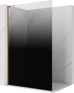 Mexen Kioto L Dušo sienelė Walk-in 80 x 200 cm, ombre juoda 8 mm, rožinis auksas - 800-080-103-60-76