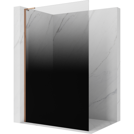 Mexen Kioto L Dušo sienelė Walk-in 90 x 200 cm, ombre juoda 8 mm, rožinis auksas - 800-090-103-60-76