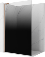 Mexen Kioto L dušo sienelė Walk-in 100 x 200 cm, ombre juoda 8 mm, šlifuotas varis - 800-100-103-65-76