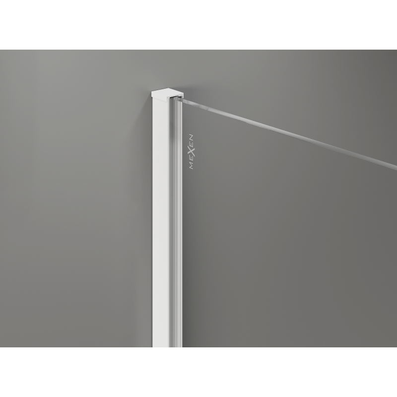 Mexen Kioto+ prieštvaras su lentyna Walk-in 90 x 200 cm, ombre balta 8 mm, balta - 800-090-121-20-86
