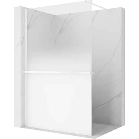 Mexen Kioto+ prieštvaras su lentyna Walk-in 90 x 200 cm, ombre balta 8 mm, balta - 800-090-121-20-86