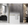 Mexen Kioto+ dušo sienelė su lentyna Walk-in 100 x 200 cm, balta ombre 8 mm, auksinė šlifuota - 800-100-121-55-86