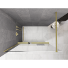 Mexen Kioto+ dušo sienelė su lentyna Walk-in 100 x 200 cm, balta ombre 8 mm, auksinė šlifuota - 800-100-121-55-86