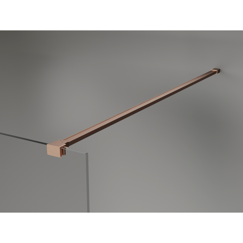 Mexen Kioto+ dušo pertvara su lentyna Walk-in 90 x 200 cm, ombre balta 8 mm, šlifuota varis - 800-090-121-65-86