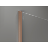 Mexen Kioto+ dušo sienelė su lentyna Walk-in 100 x 200 cm, balta ombre 8 mm, šlifuotas varis - 800-100-121-65-86