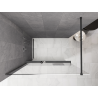 Mexen Kioto+ dušo siena su lentyna Walk-in 90 x 200 cm, ombre balta 8 mm, gun gray šlifuotas - 800-090-121-66-86