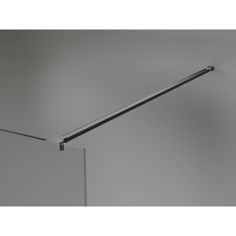 Mexen Kioto+ dušo kabina su lentyna Walk-in 130 x 200 cm, ombre balta 8 mm, gun metal - 800-130-121-95-86