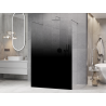 Mexen Kioto laisvai stovinti dušo sienelė 100 x 200 cm, ombre juoda 8 mm, chromas - 800-100-002-01-76