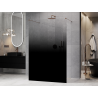 Mexen Kioto laisvai stovinti dušo siena 150 x 200 cm, ombre juoda 8 mm, rožinis auksas - 800-150-002-60-76