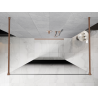 Mexen Kioto laisvai stovinti dušo sienelė 100 x 200 cm, juodas ombre 8 mm, šlifuotas varis - 800-100-002-65-76