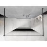 Mexen Kioto laisvai stovinti dušo siena 120 x 200 cm, ombre juoda 8 mm, šešėliniai pilkas šlifuotas - 800-120-002-66-76