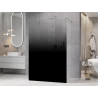 Mexen Kioto laisvai stovinti dušo siena 130 x 200 cm, ombre juoda 8 mm, šlifuotas nikelis - 800-130-002-97-76
